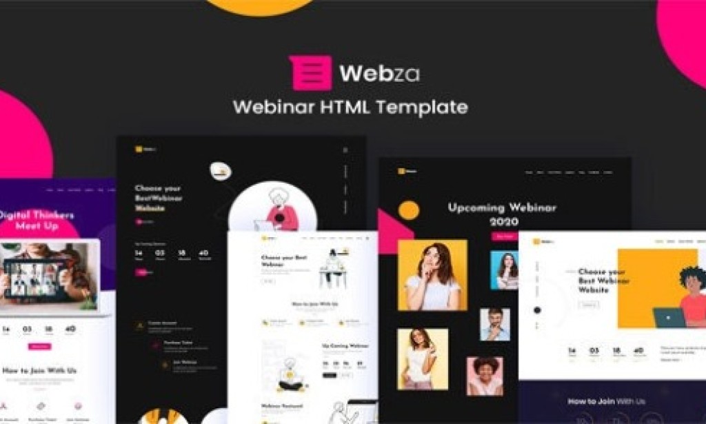 Webza v1.0 – Webinar Landing Page HTML Template Free