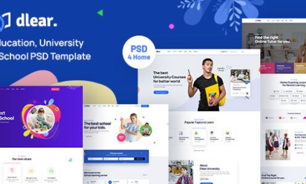 Dlear v1.0 – Education HTML Template Free