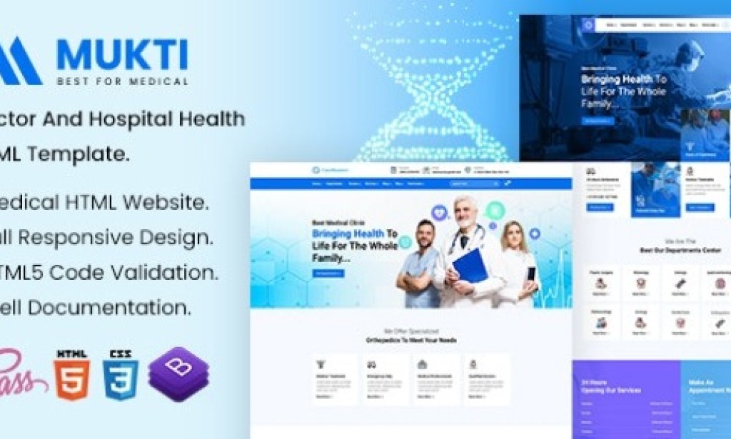 Mukti v1.0 – Hospital Health HTML Template Free