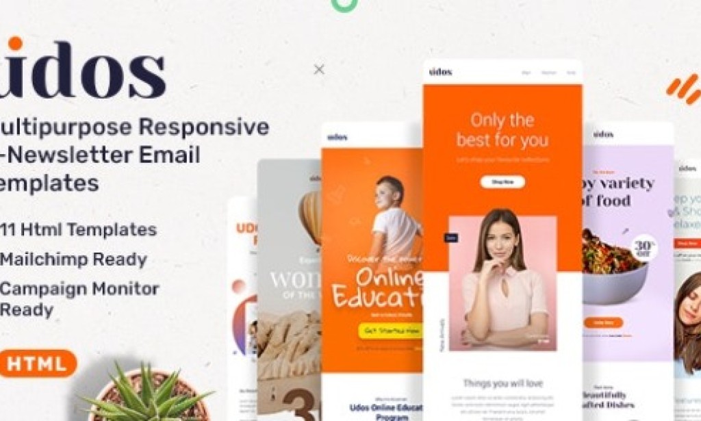 Udos v1.0 – Multipurpose Responsive E-Newsletter Email Templates Free