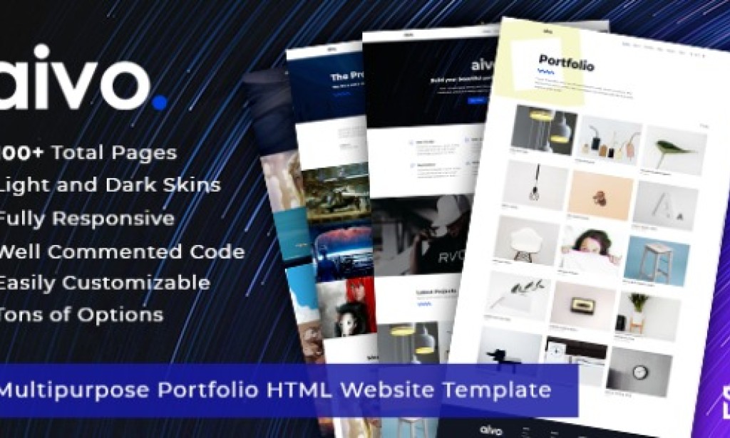 Aivo v1.5 – Responsive Portfolio HTML Website Template Free