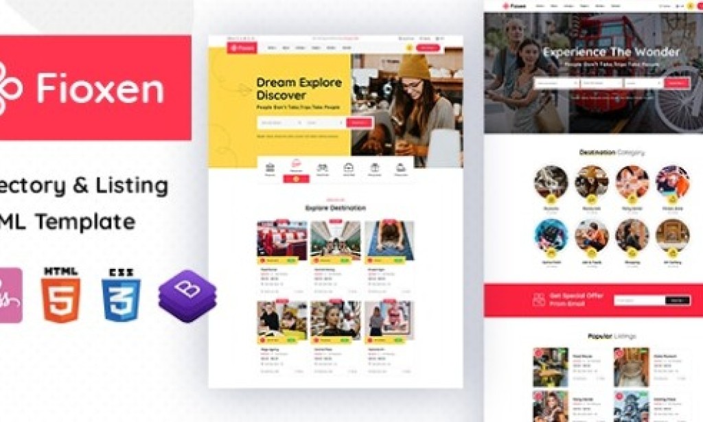 Fioxen v1.0 – Directory & Listings HTML Template Free