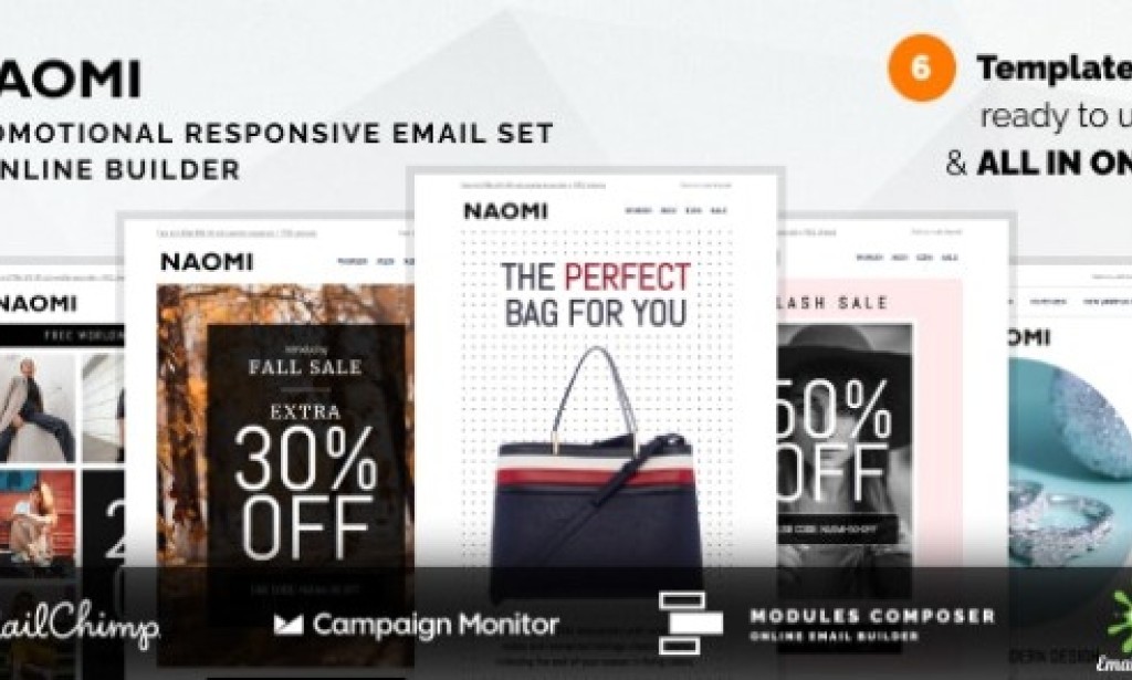 Nikita v1.0 – Promotional Email Templates Set with Online Builder
