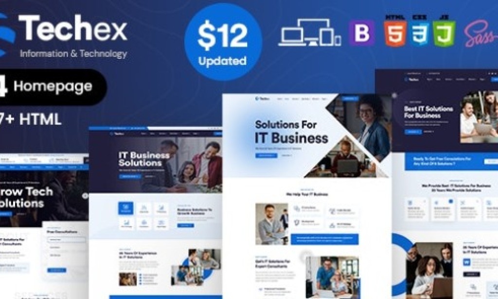 Techex v1.0 – Information & Technology HTML Template Free