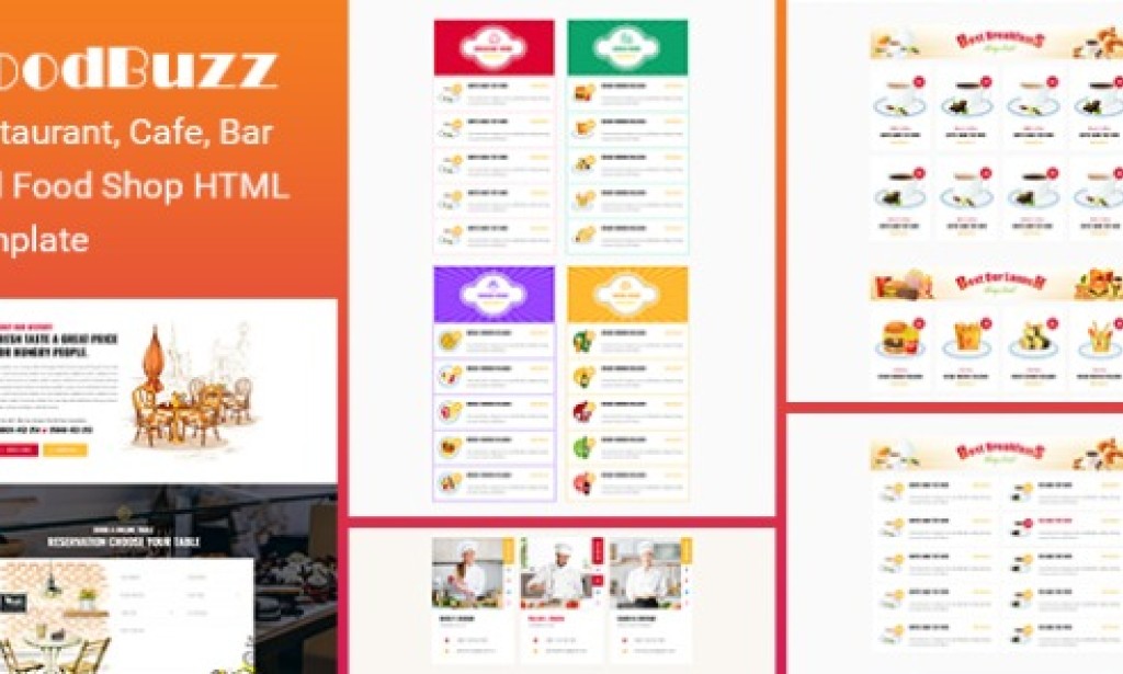 FoodBuzz v1.0 – Restaurant, Cafe, Bar and Food shop HTML Template