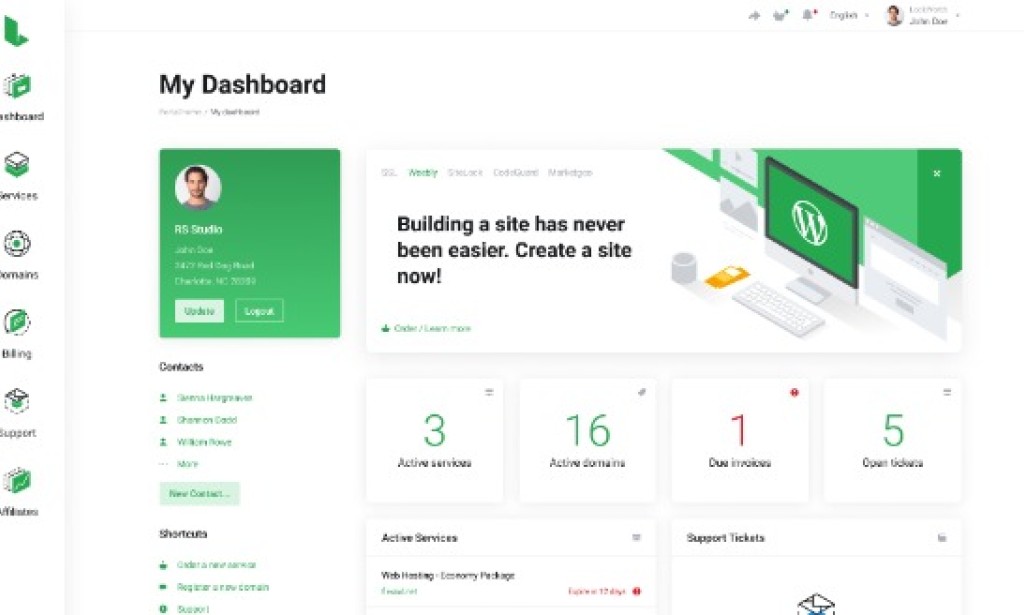 Lagom v2.1.2 – Simple and Intuitive WHMCS Theme Free