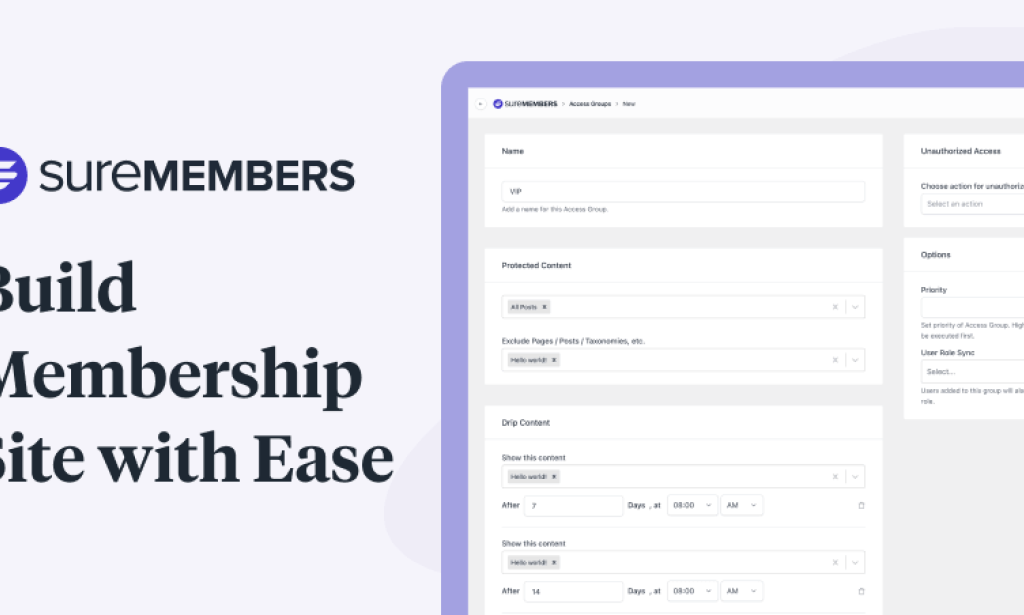 SureMembers v2.0.11 – WordPress Membership Plugin