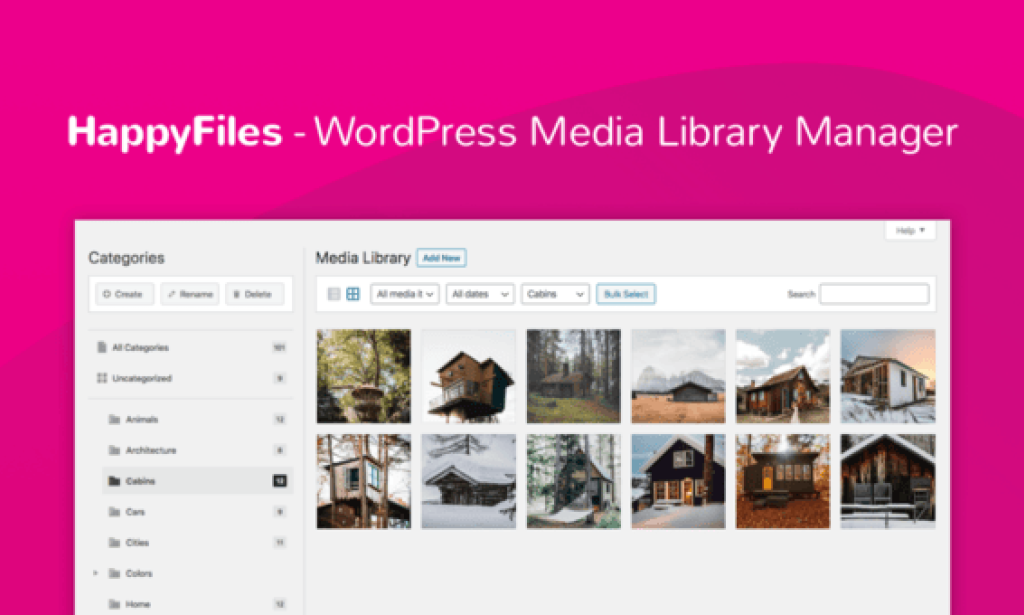 HappyFiles Pro v1.9 – Organize WordPress Media Files
