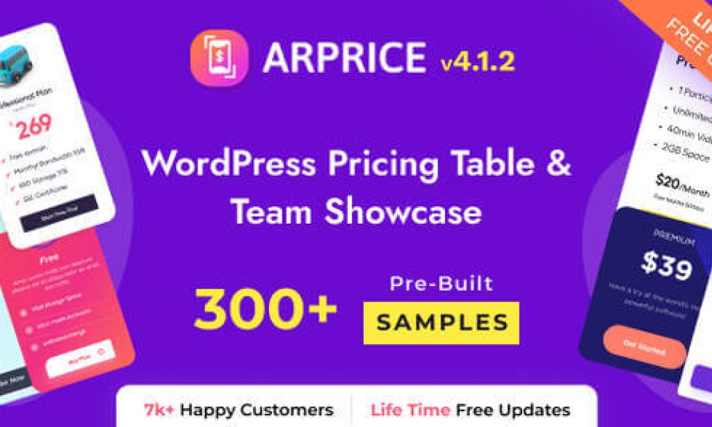 ARPrice v4.1.2 – WordPress Pricing Table Plugin