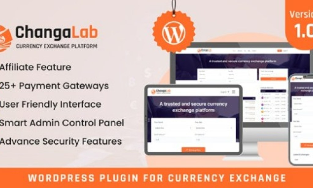 ChangaLab v1.0 Nulled – Currency Exchange WordPress Plugin Free