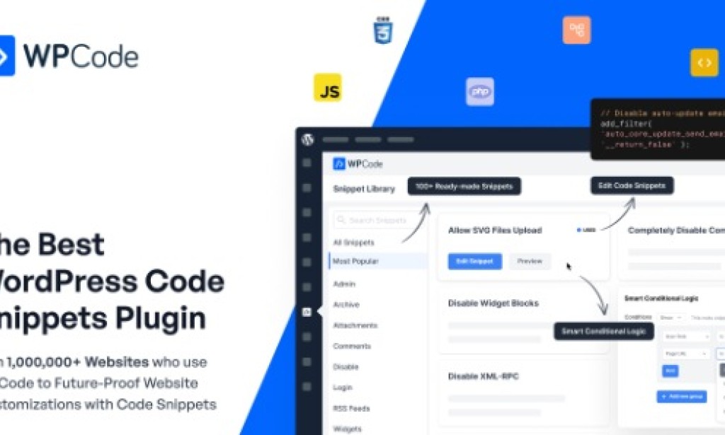 WPCode Pro v2.0.13.1 – The Best WordPress Code Snippets Plugin Free