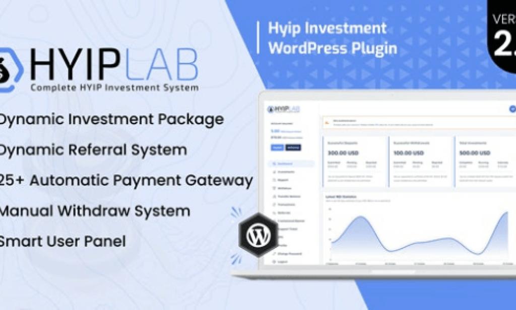 HYIPLab v2.1 Nulled – HYIP Investment WordPress Plugin Free