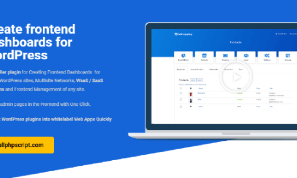 WP Frontend Admin Premium v1.19.0 Nulled – WordPress Plugin