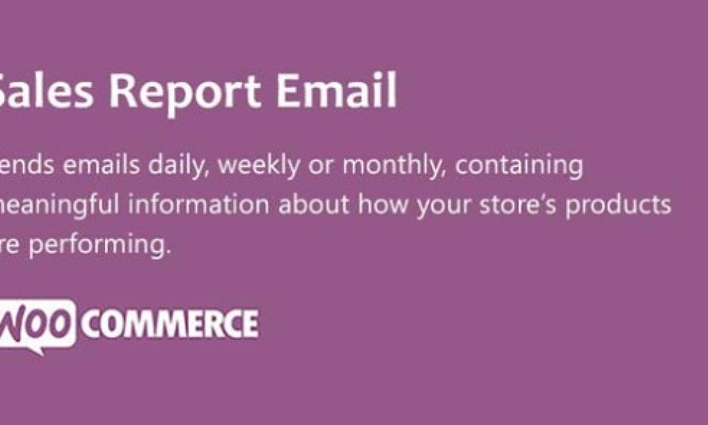 WooCommerce Sales Report Email v1.2.0 Plugin