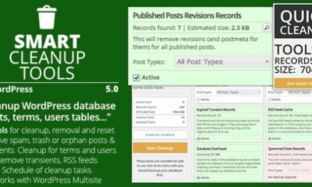 Smart Cleanup Tools v5.2 – Plugin for WordPress Free