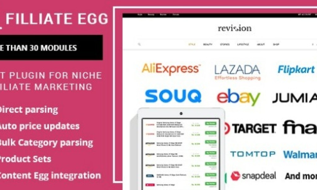 Affiliate Egg v1.0.43 – Niche Affiliate Marketing WordPress Plugin Free