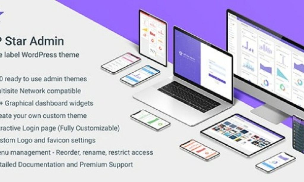 WP Star v1.1 – White Label WordPress Admin Theme Free