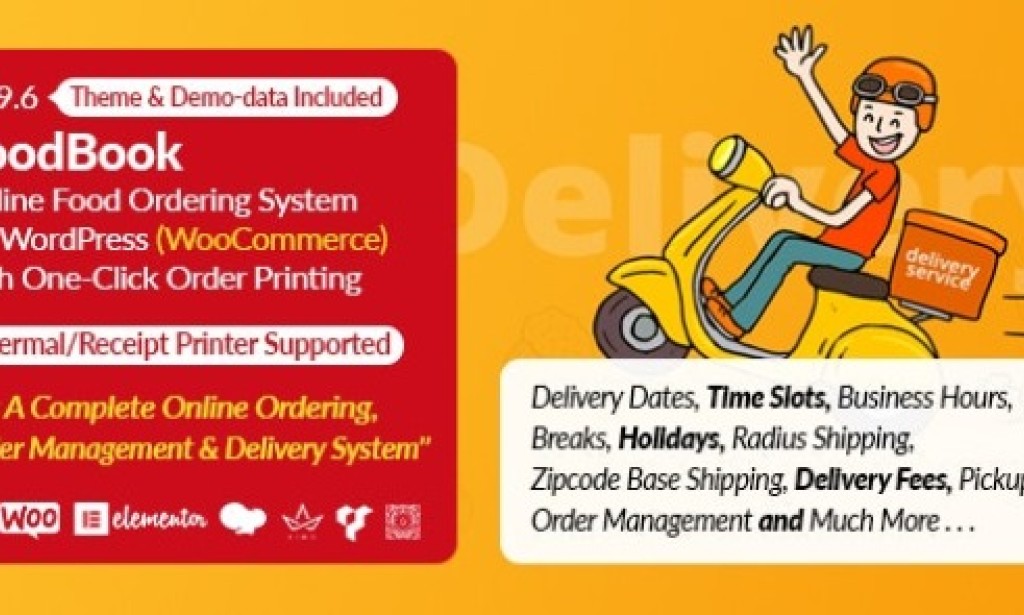 FoodBook v4.2.5 – Online Food Ordering & Delivery System for WordPress with One-Click Order Printing Plugin