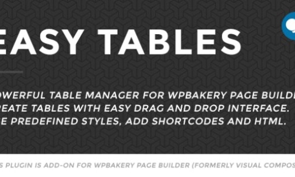 Easy Tables v2.0.2 – Table Manager for WPBakery Page Builder Addon