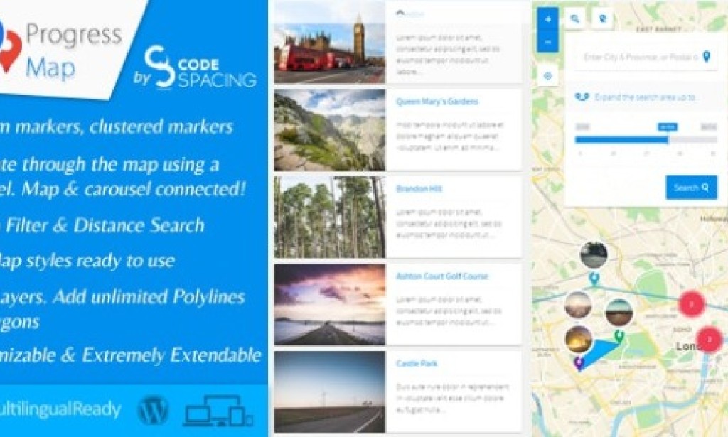 Progress Map WordPress Plugin v5.6.8 + Addons Free