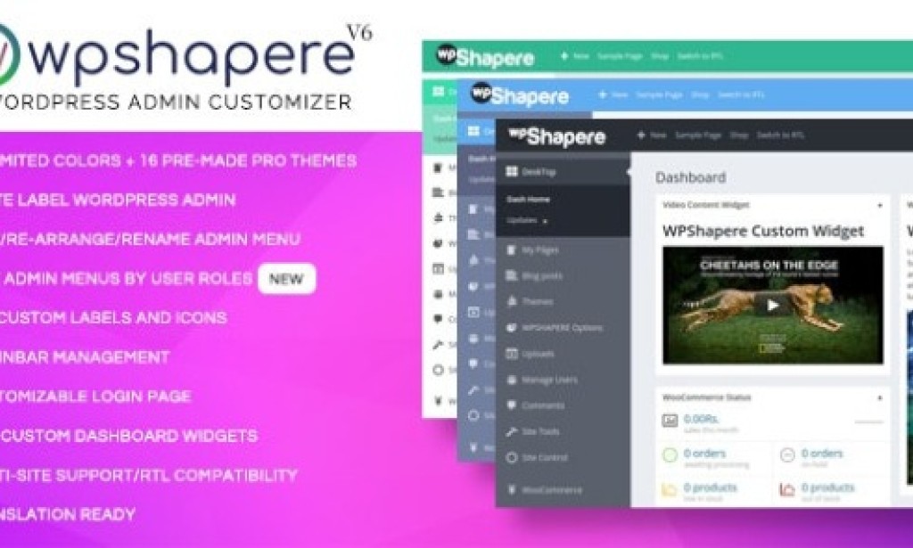 WPShapere v6.1.15 – WordPress Admin Theme Free