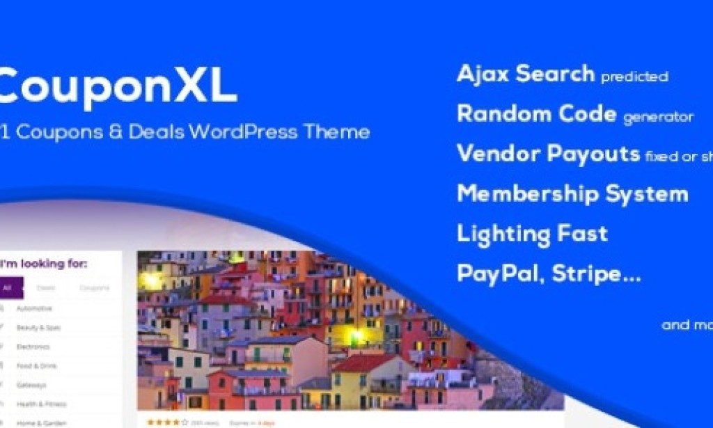 CouponXL v4.3.2 – Coupons, Deals & Discounts WP Theme Free