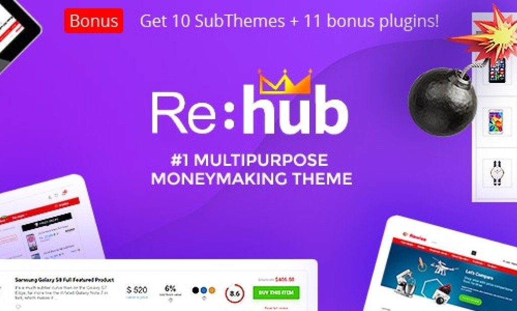 REHub v10 – Price Comparison, Multi Vendor Marketplace, Affiliate Marketing, Community Theme Free Download