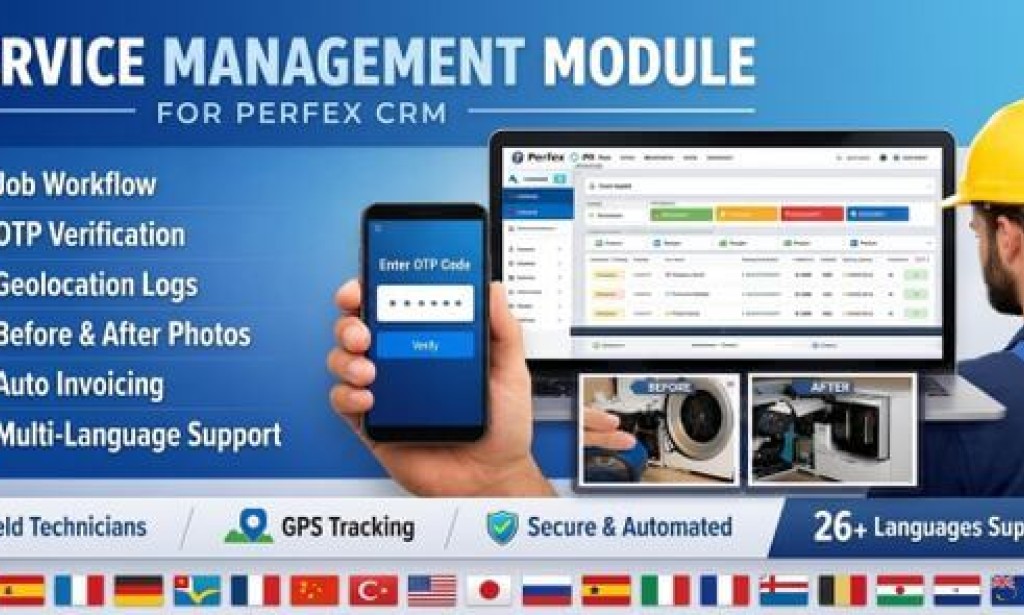Service Management Module + Technician Mobile App for Perfex CRM v1.0 – Addon