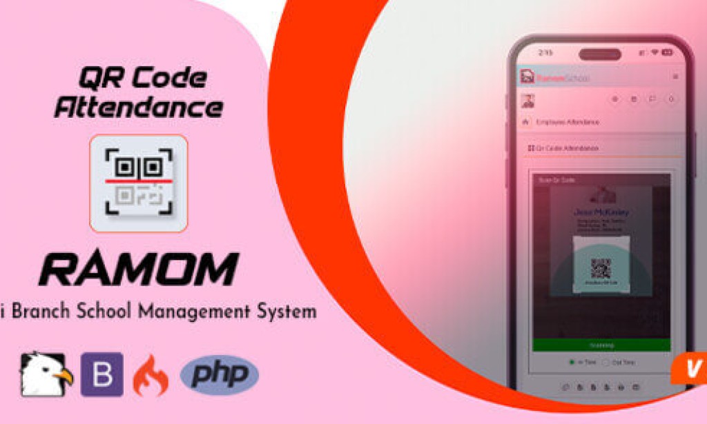 Ramom School QR Code Attendence v3.0 – Addon