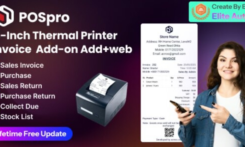 POSPro v1.0 – 3‑Inch Thermal Printer Add‑on for Web & App