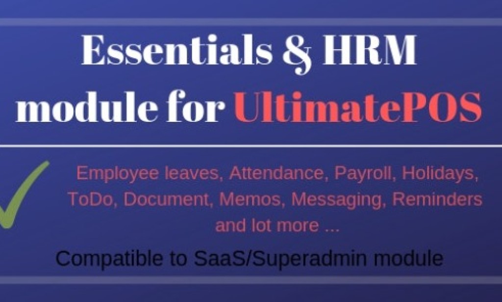Essentials & HRM v5.3 (Human Resource Management) Module for UltimatePOS