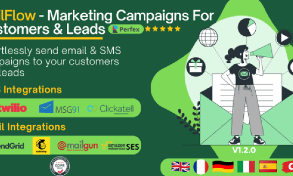 MailFlow v1.2.0 – Marketing Campaigns for Customers & Leads Perfex CRM – Addon