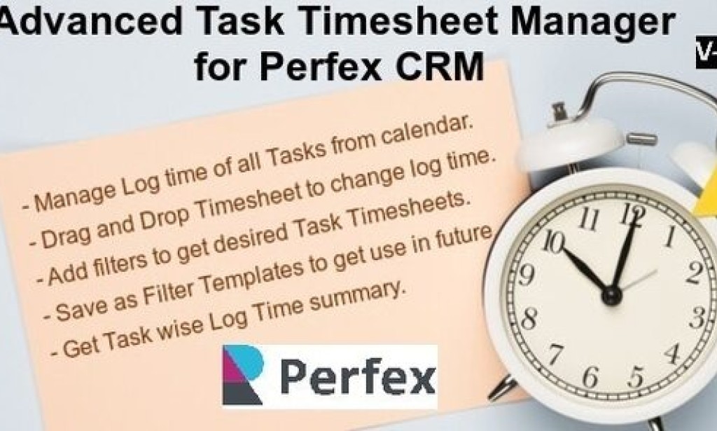 Advanced Task Timesheet Manager Module for Perfex CRM v1.1.3 – Addon