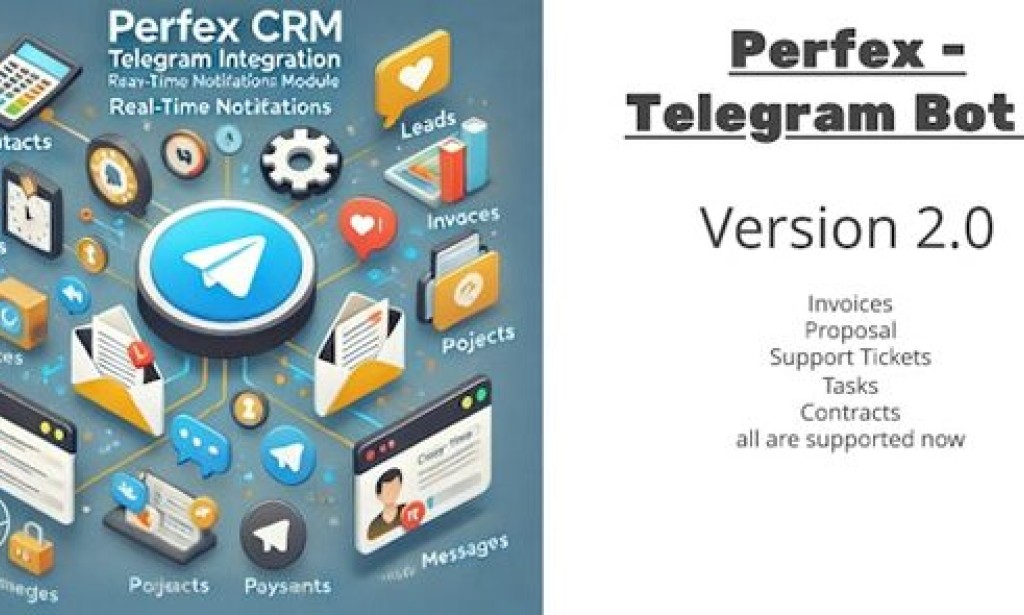 Perfex CRM and TelegramBot Notification Module v2.0 – Addon