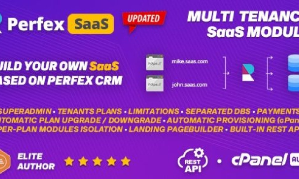 SaaS Module for Perfex CRM v1.0.8 – Multi Tenancy Support Addon