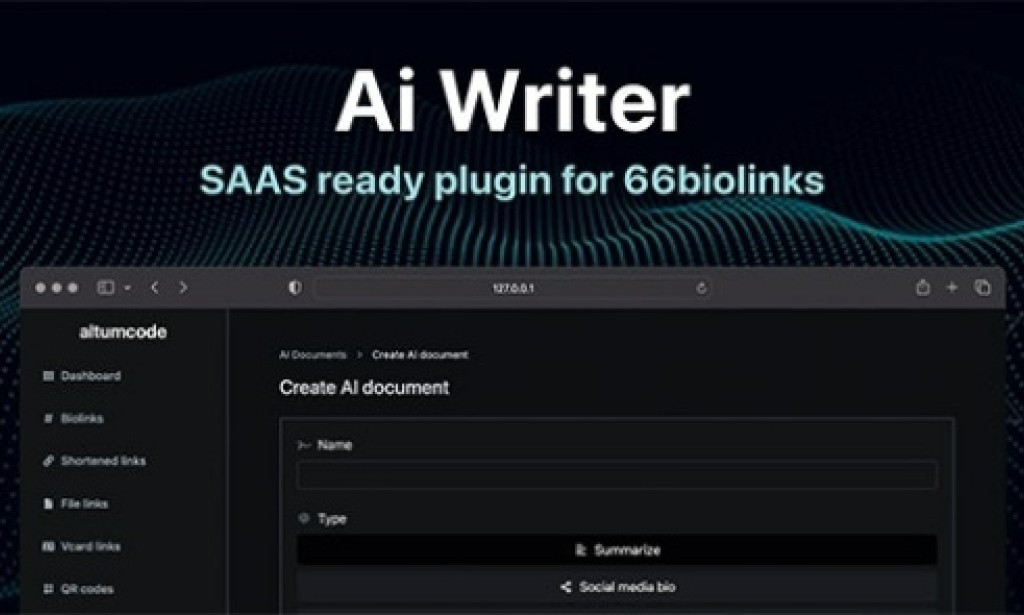 AI v7.0.0 – Writing Assistant, Image Generator, Speech to Text – 66biolinks Plugin