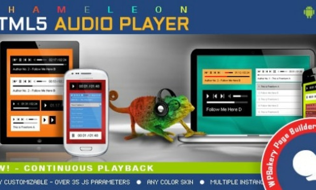 Chameleon Audio Player Addon for WPBakery Page Builder v1.5