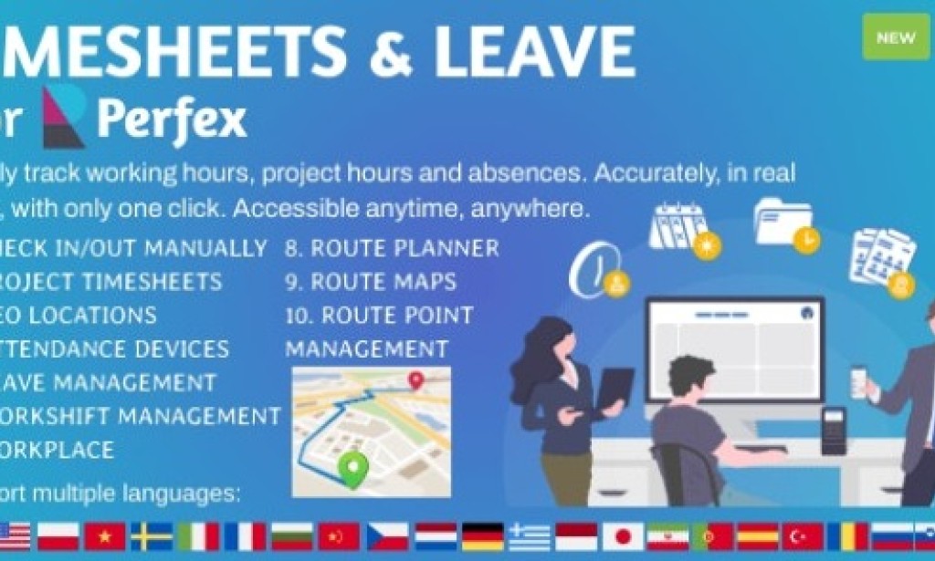 Timesheets and Leave Management for Perfex CRM v1.1.2 – Addon