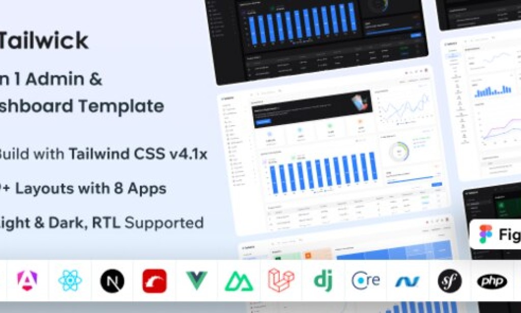 Tailwick v2.2.0 – Tailwind, React, Next.js, Angular, Vue Nuxt, Laravel, Rails Admin Dashboard HTML Template