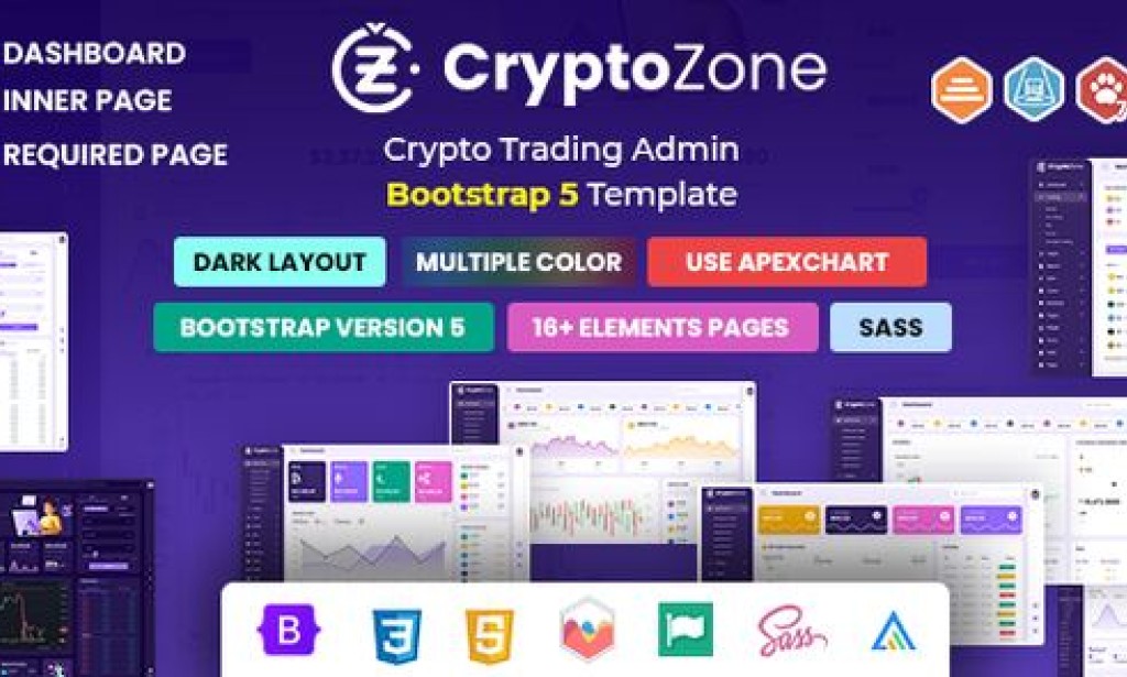CryptoZone v3.0 – Crypto Trading Admin Dashboard Template