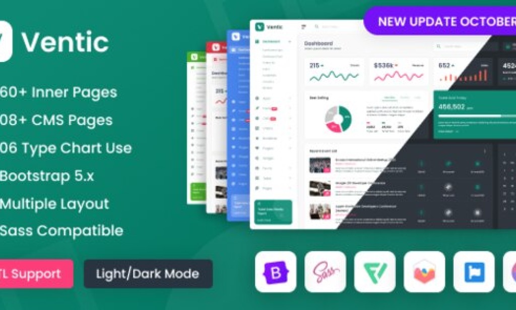 Ventic v2.1 – Event Ticketing Bootstrap 5 Admin Template