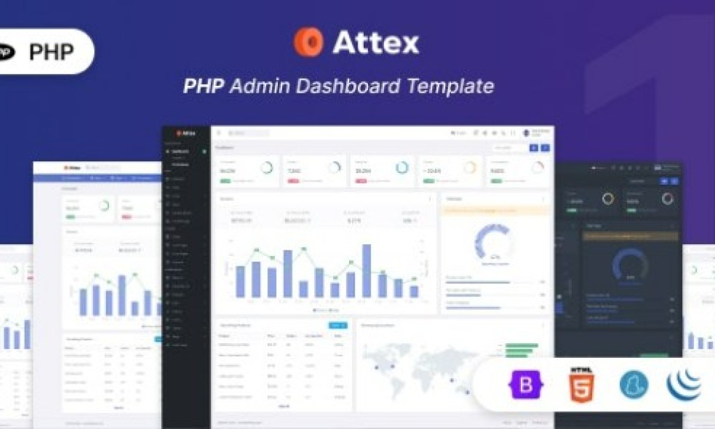 Attex v1.0 – PHP Admin & Dashboard Template