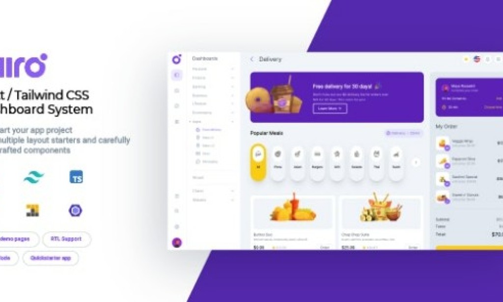 Tairo v1.3.0 – Multipurpose Nuxt Tailwind CSS Dashboard System