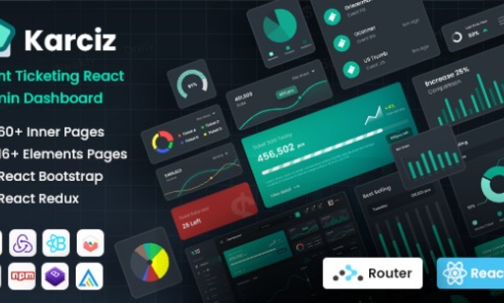 Karciz v1.1 – React Redux Ticketing Admin Dashboard Free