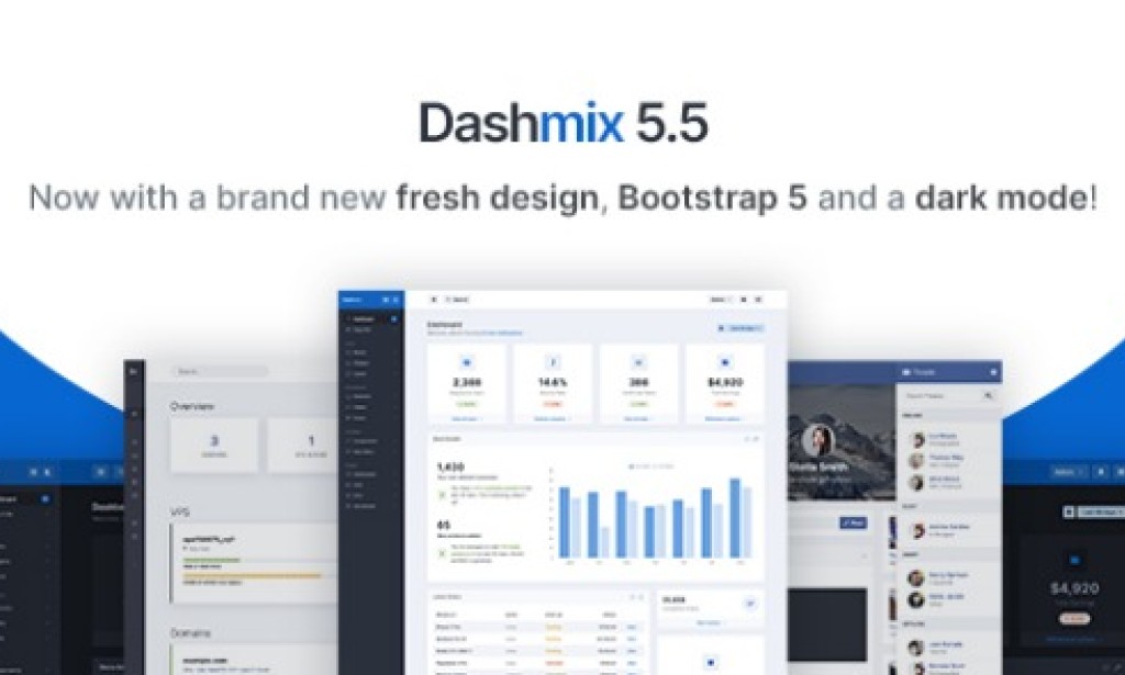 Dashmix v5.5 – Bootstrap 5 Admin Dashboard Template & Laravel 9 Starter Kit Free