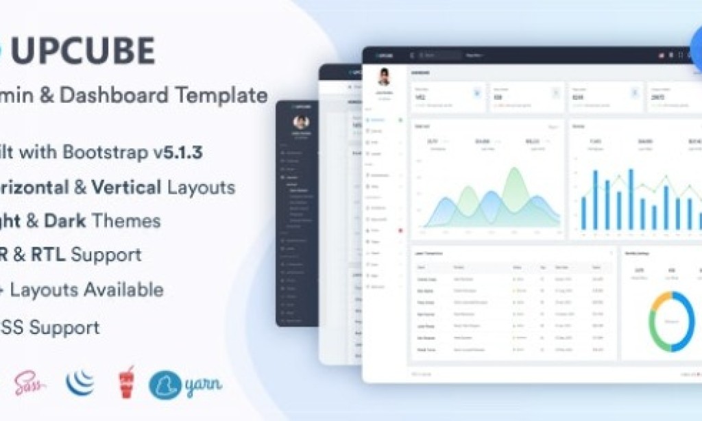 Upcube v2.0 – Responsive Bootstrap Admin & Dashboard Template Free
