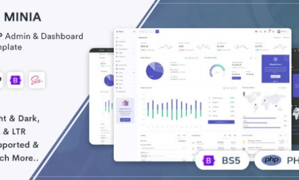 Minia v1.0 – PHP Admin & Dashboard Template Free