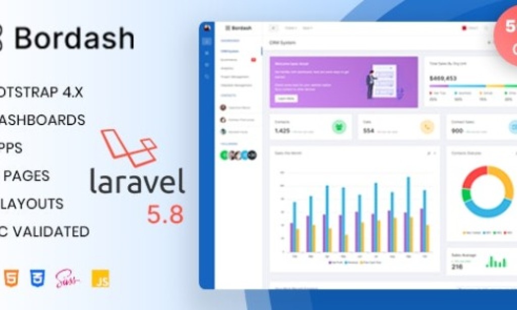 Bordash v1.1 – Laravel Admin Template Free
