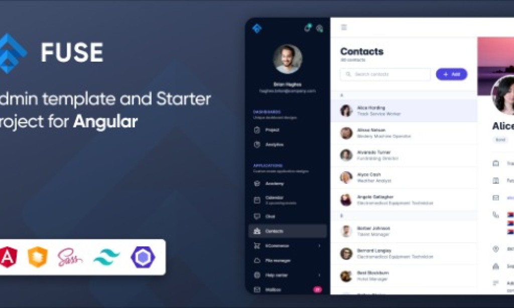 Fuse v13.6.2 – Angular 12+ Admin Template Free