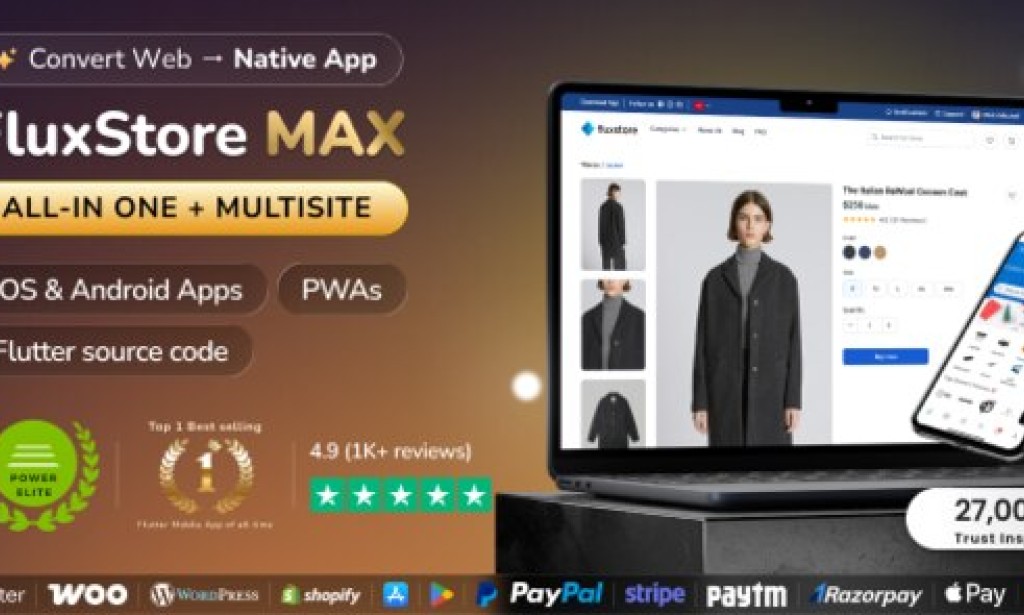 FluxStore MAX v6.1.0 – The All-in-One and Multisite E-Commerce Flutter App for Businesses of All Sizes